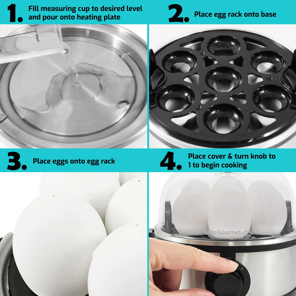 Electric Egg Cooker with Auto Shut-Off, 7 Egg Z6886
