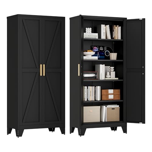 White Metal Filing Cabinet with Drawer and 4 Adjustable Shelves Z11982