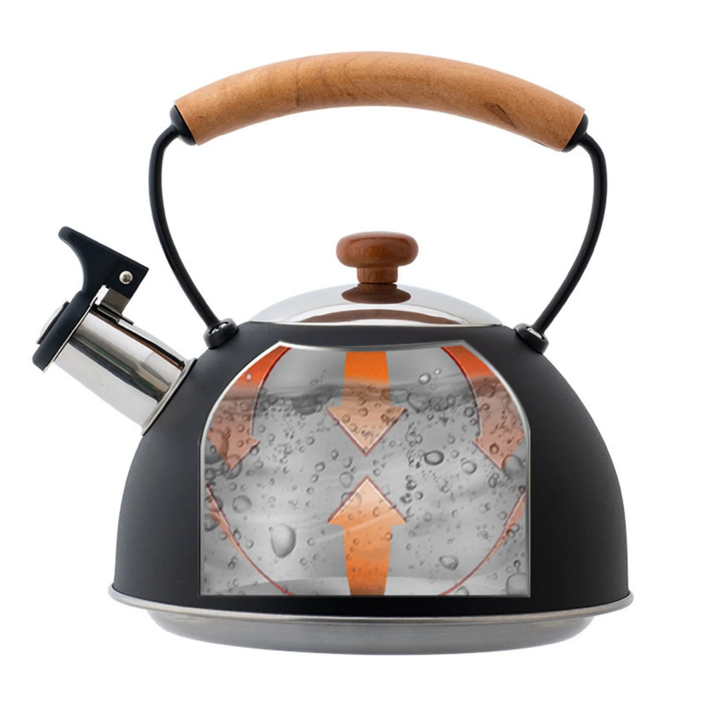 Black 2.5L Stainless Steel Tea Kettle K62375