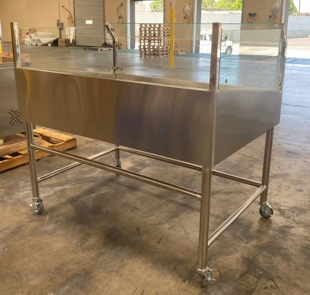 60 Seafood Display Table Ice Bin Cold Insulated Fish Meat M986