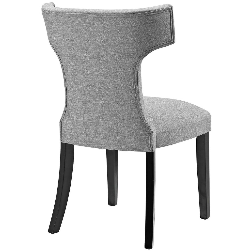 Light Gray Fabric Dining Side Chair Set of 2 J467734