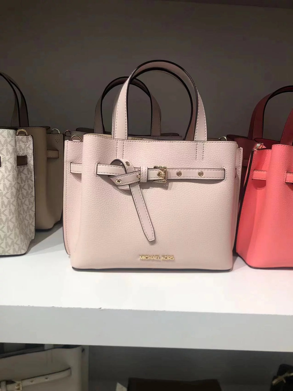 Small Pebbled Leather Satchel T576