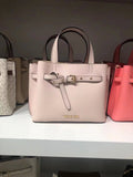 Small Pebbled Leather Satchel T576
