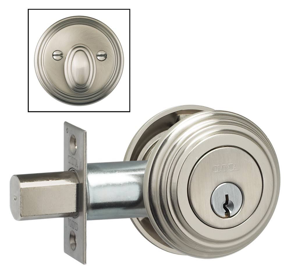 Single Cylinder Auxiliary Deadbolt Satin Nickel U44233
