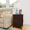 Dark Brown Accent Table with Storage Drawer and Cabinet V447