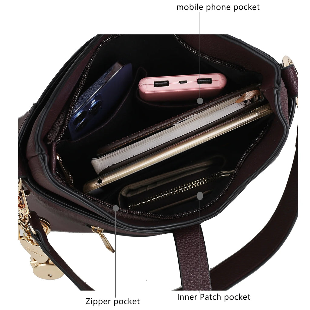 Vegan Leather Womens Shoulder Handbag C9380