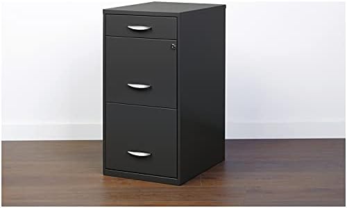 18 inch 3 Drawer Metal File Cabinet with Pencil Drawer Charcoal C1571