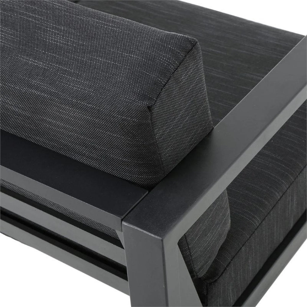 12-Piece Outdoor Aluminum Sectional Sofa Set in Black I9986