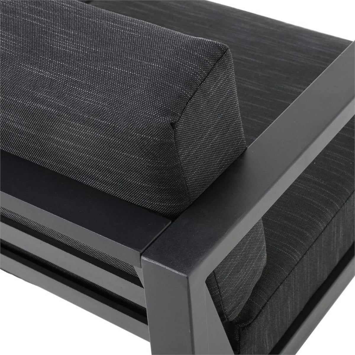 12-Piece Outdoor Aluminum Sectional Sofa Set in Black I9986
