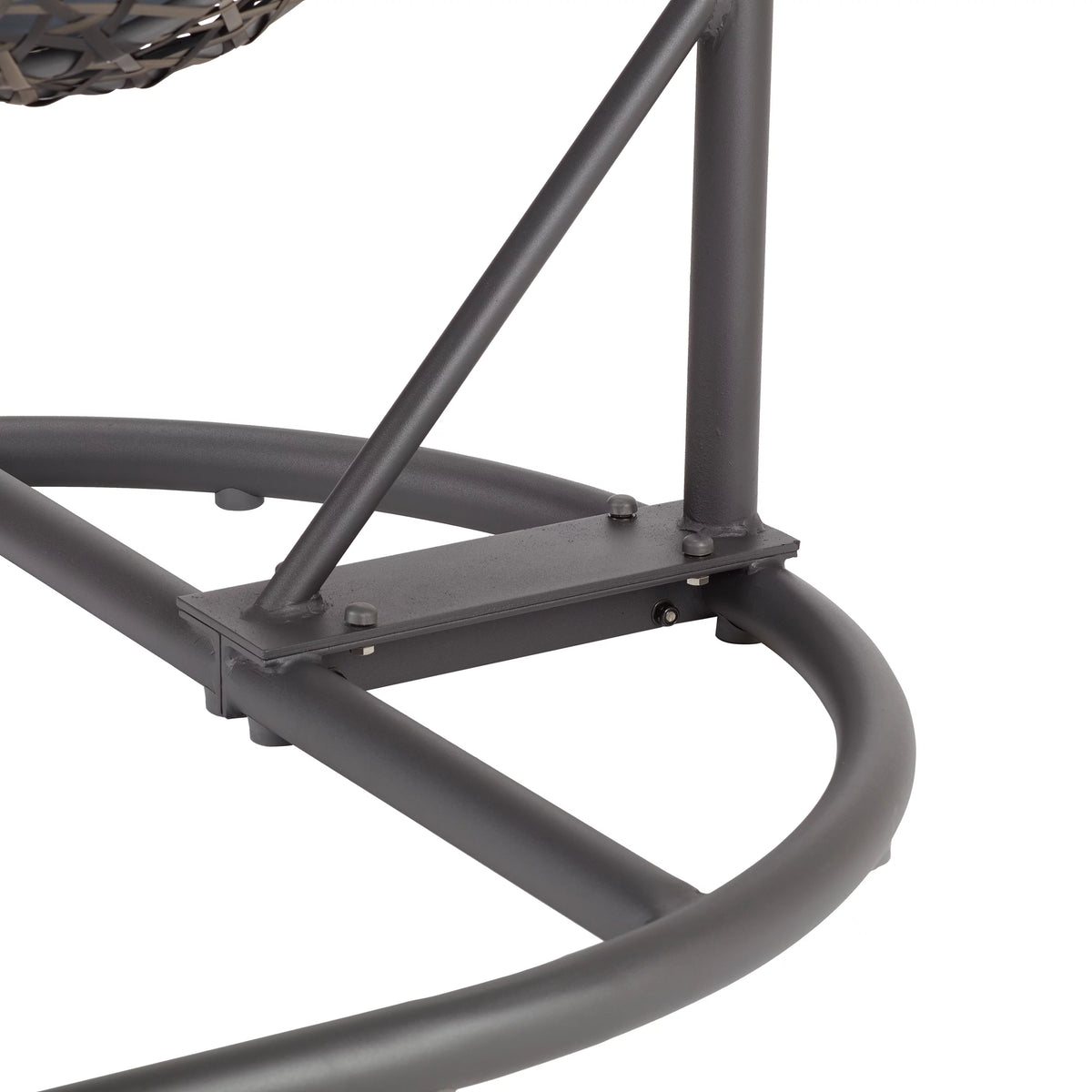 Grey Wicker Hanging Egg Chair with Stand O5951