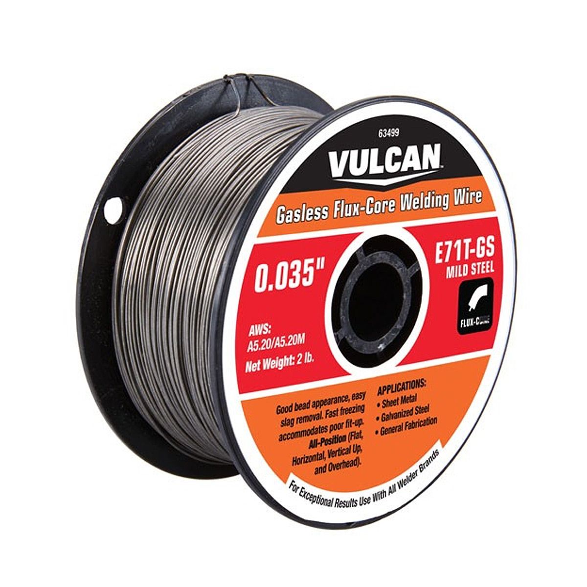 0.035 in. E71T-GS Flux Core Welding Wire, 2 lb. Roll N44300