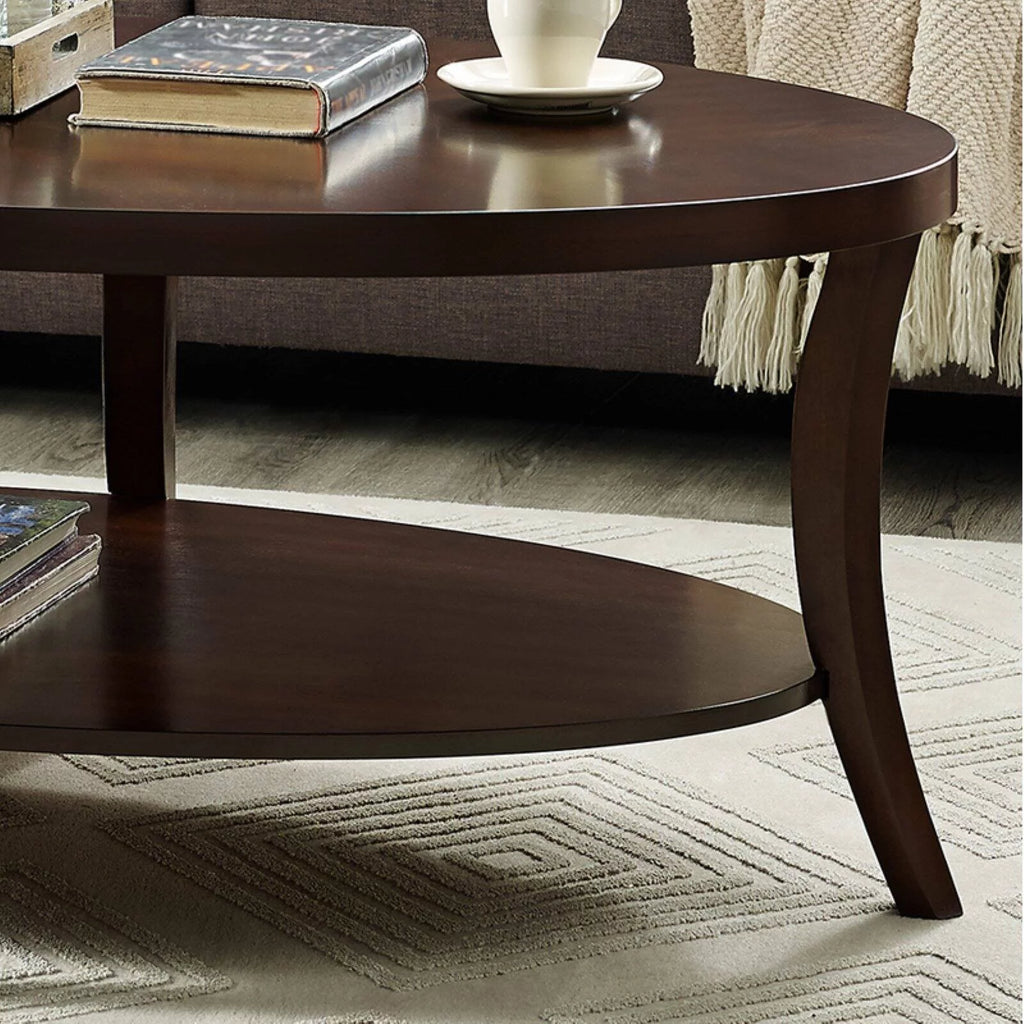 Espresso 3Pc Oval Coffee Table and End Table Set N6909