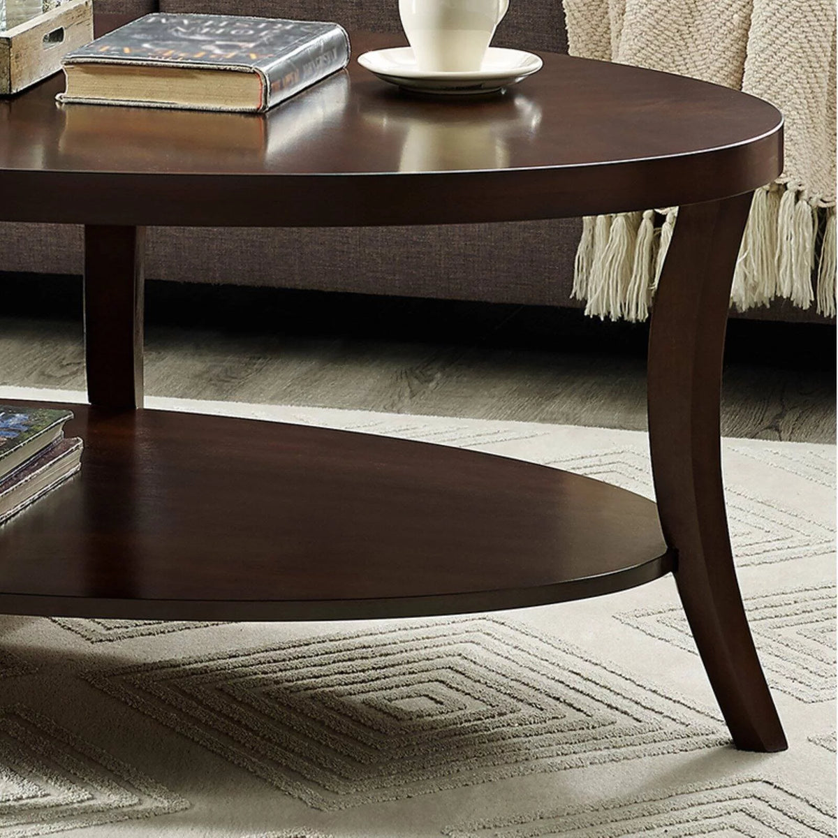 Espresso 3Pc Oval Coffee Table and End Table Set N6909