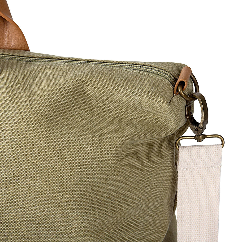 Green Washed Canvas Weekender F78857