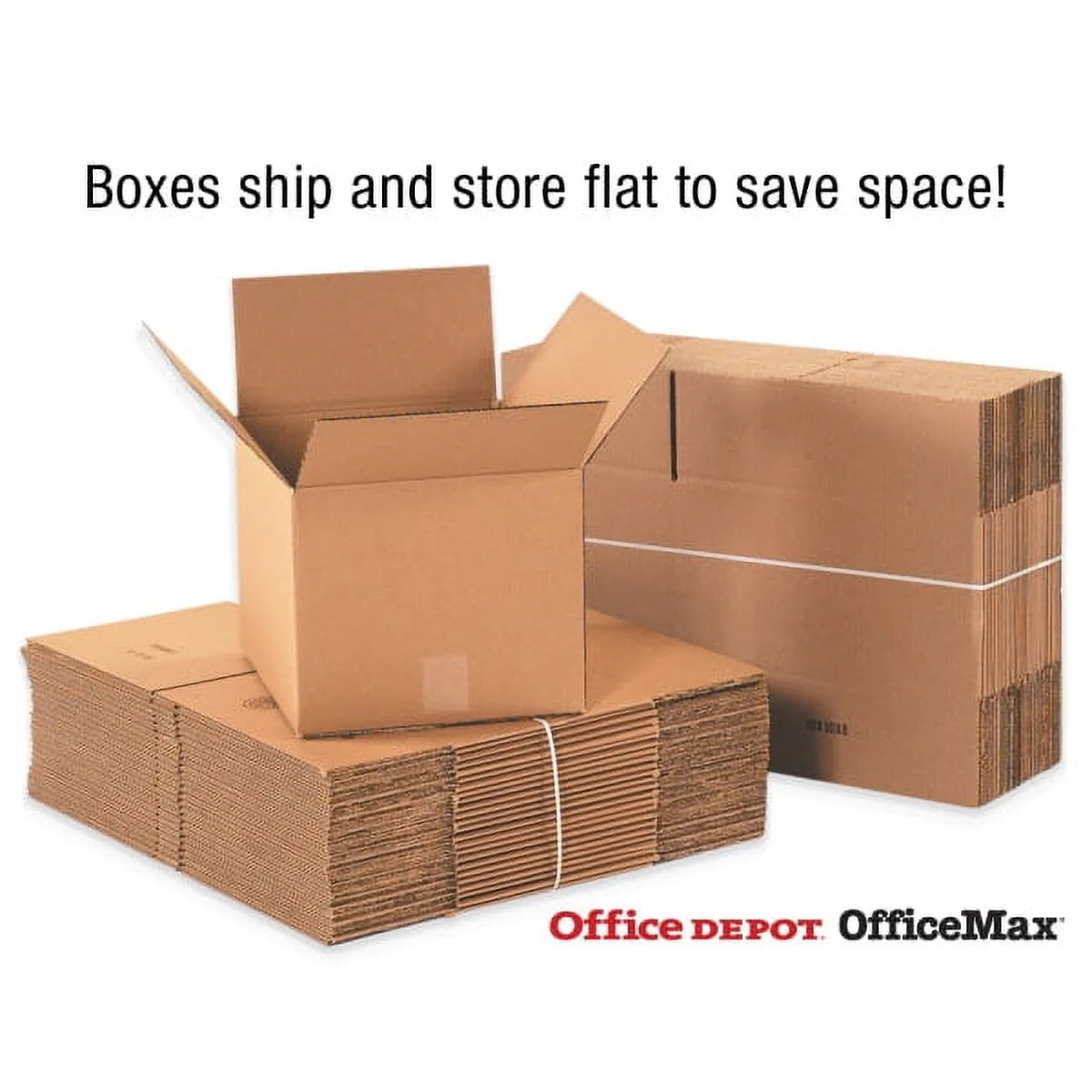 Kraft Flat Boxes, 12" x 12" x 5", Pack Of 25 X38479