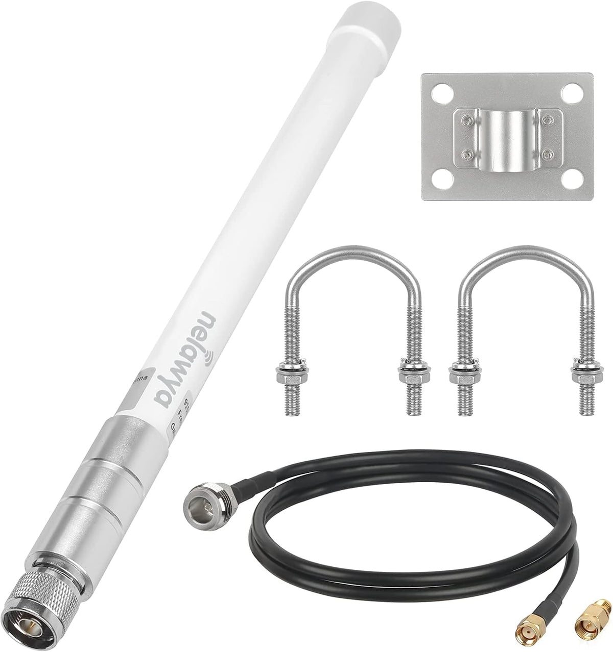 8dBi LoRa Antenna 915Mhz Omni-Directional Antenna with 10ft LMR200 Cable White 110cm R39604