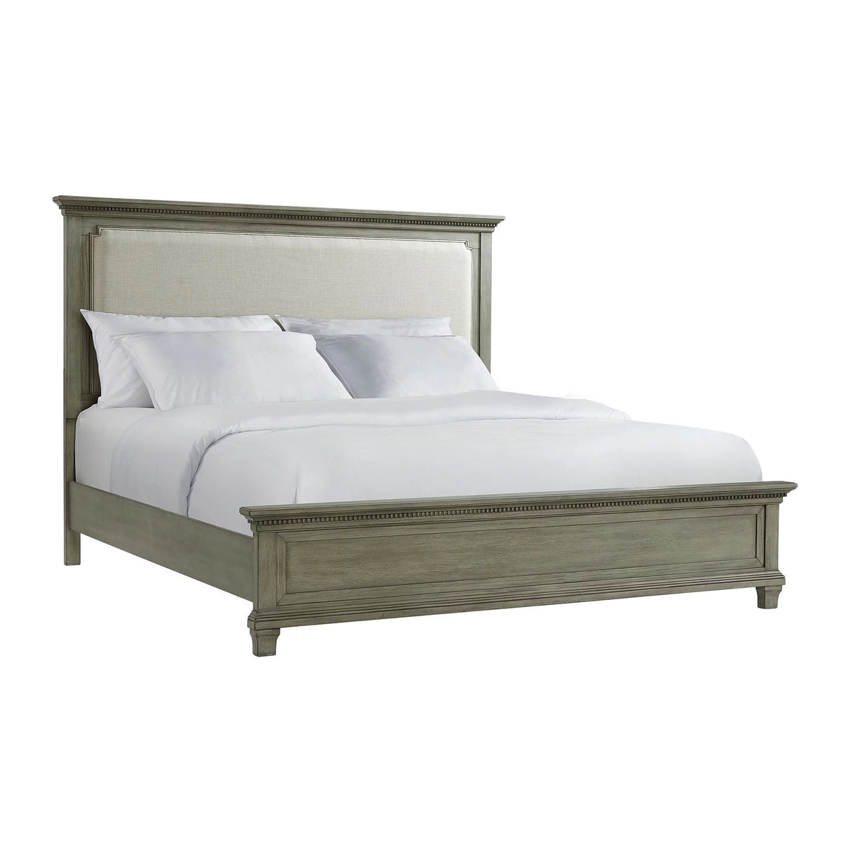 King Grey Wood Panel Bed B52591