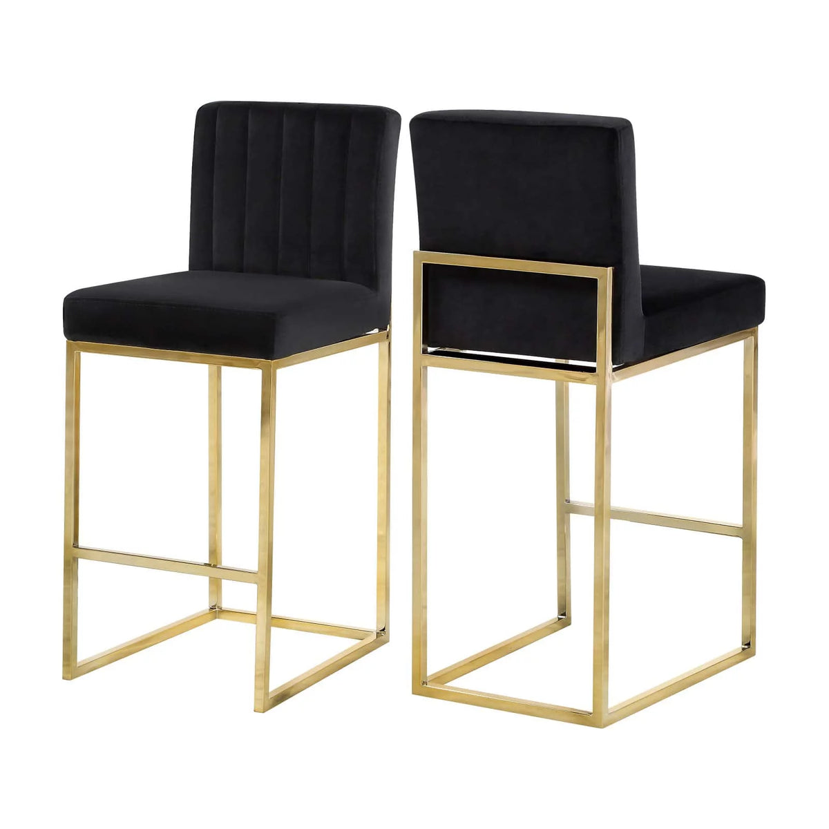 Gray Velvet Counter Stool V743378