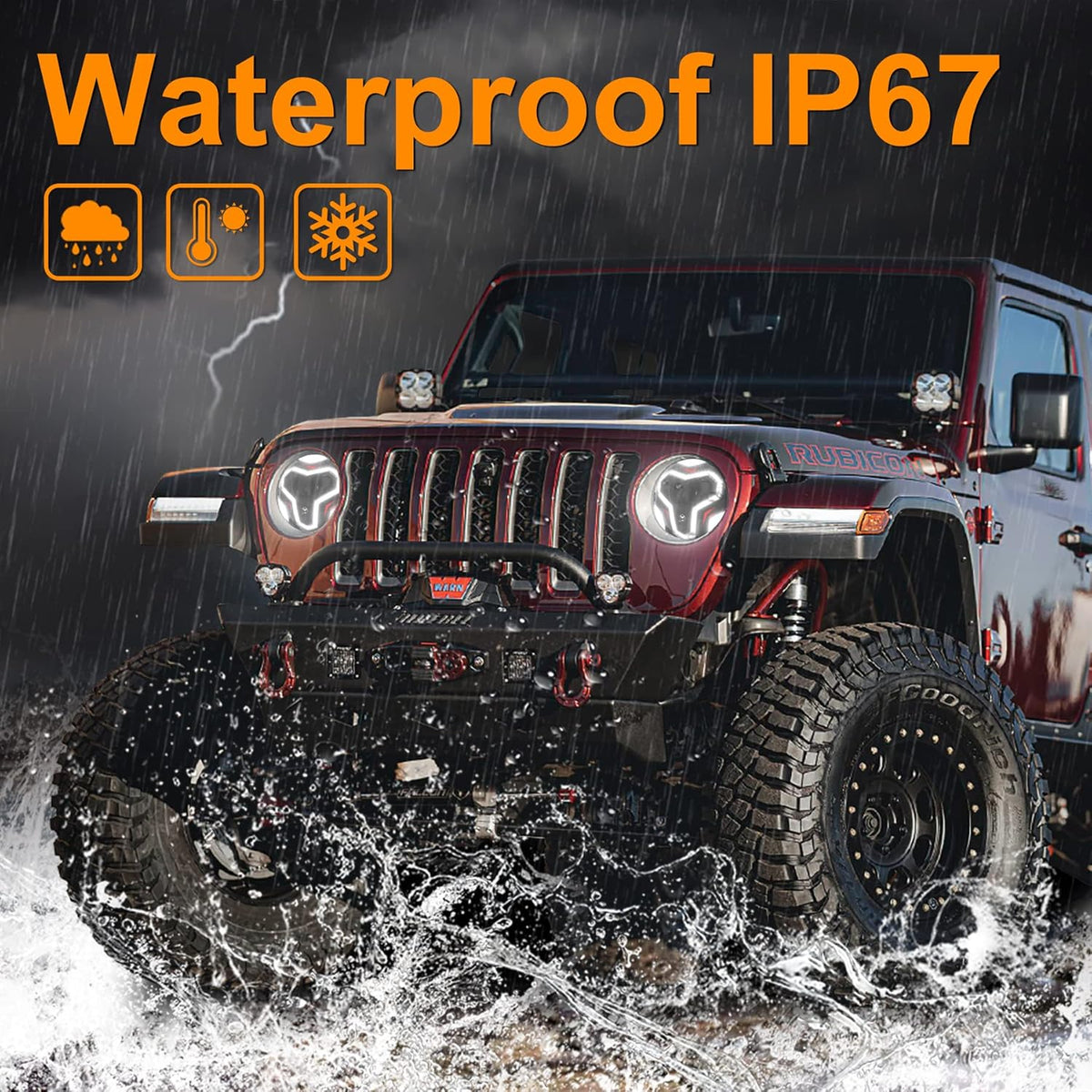 9 inch LED Headlights with DRL Turn Signal Light B7521