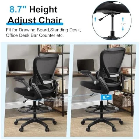 Ergonomic Mesh Office Chair with Lumbar Support Black O98020