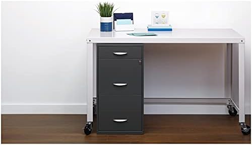 18 inch 3 Drawer Metal File Cabinet with Pencil Drawer Charcoal C1571