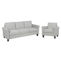 Light Gray Linen Blend 2 Pieces Sofa Set Q4502
