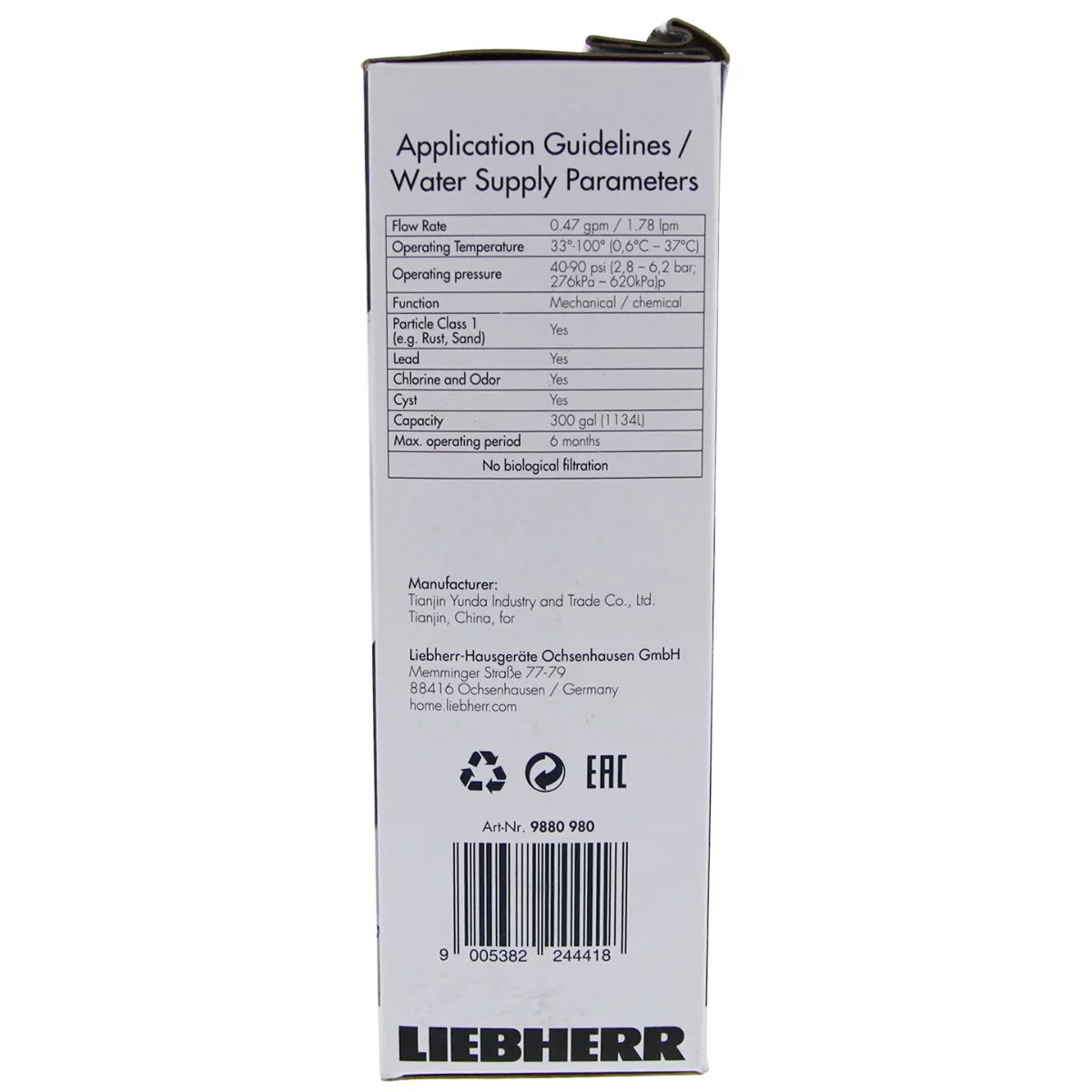 Refrigerator Water Filter P97025