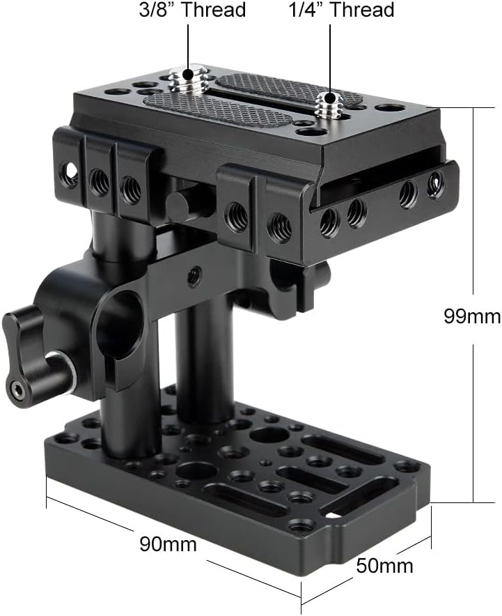 15mm Rail Riser Rig System Quick Release Base Kit with QR Plate Rod Riser Clamp Short Rods S798