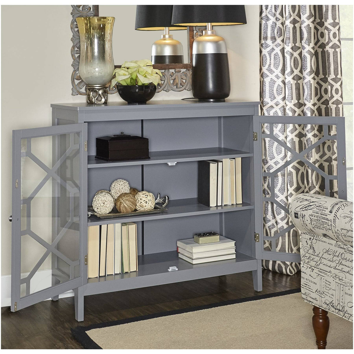 Gray Large Cabinet V3925