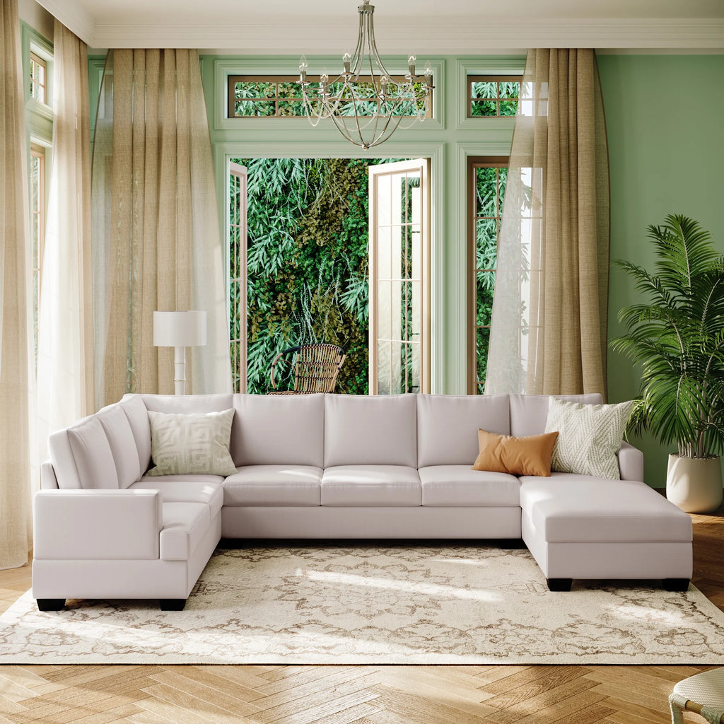 Beige U-Shape Sectional Sofa M932
