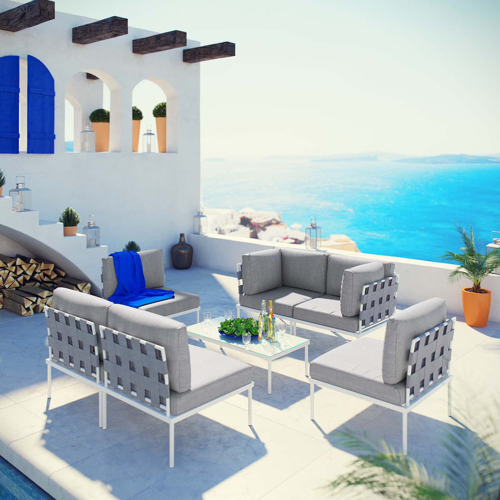 7 Piece Outdoor Patio Aluminum Sectional Sofa Set R974781