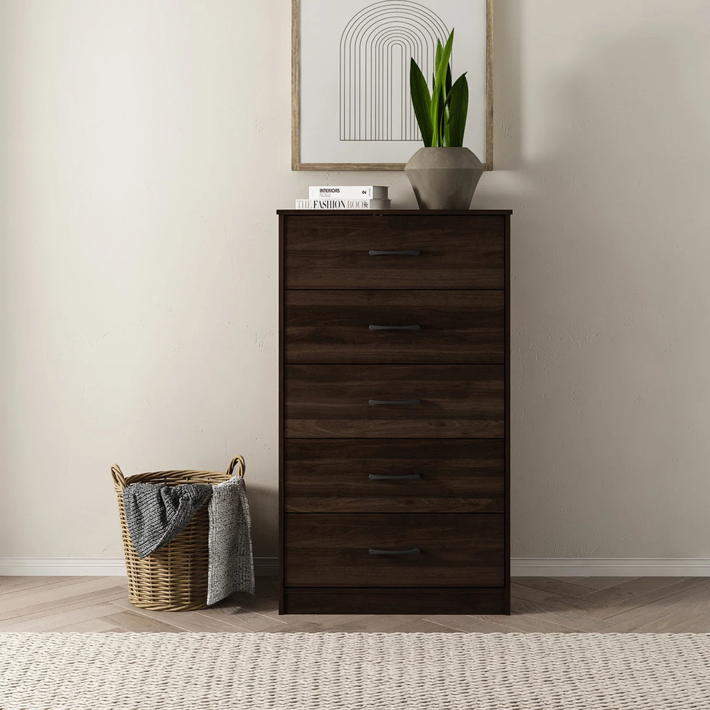 White 5 Drawer Dresser G306