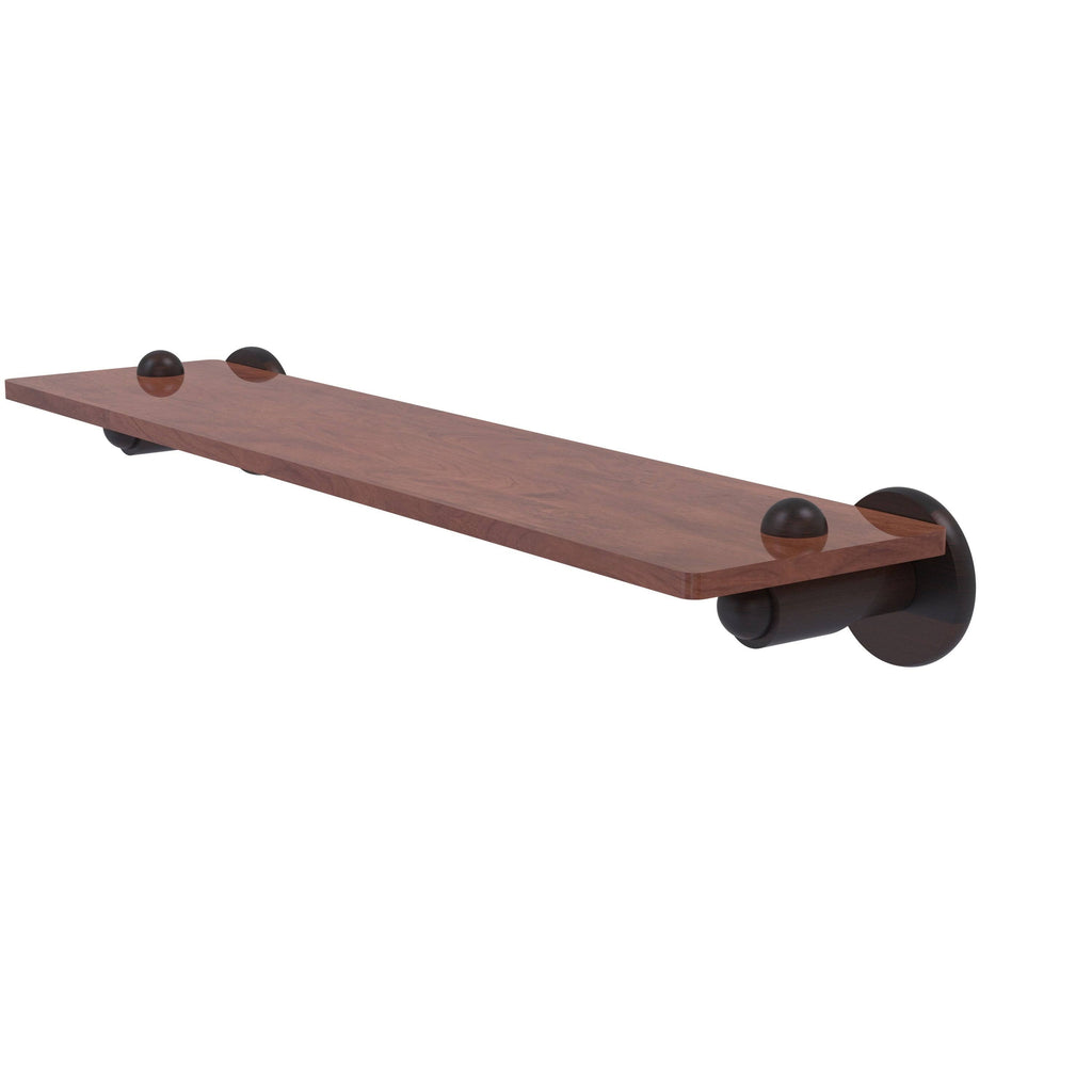 Satin Brass Solid Ironwood Shelf E4893