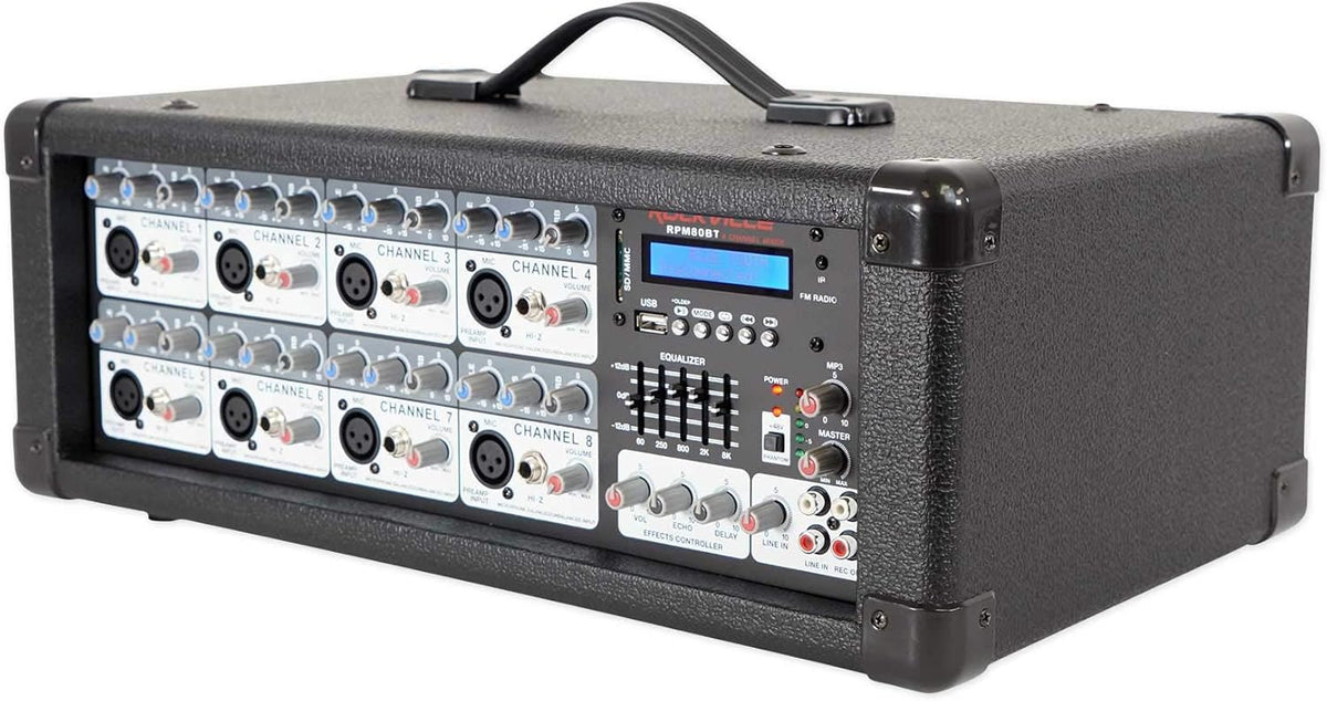 2400w Powered 8 Channel Mixer Amplifier with Bluetooth Z341