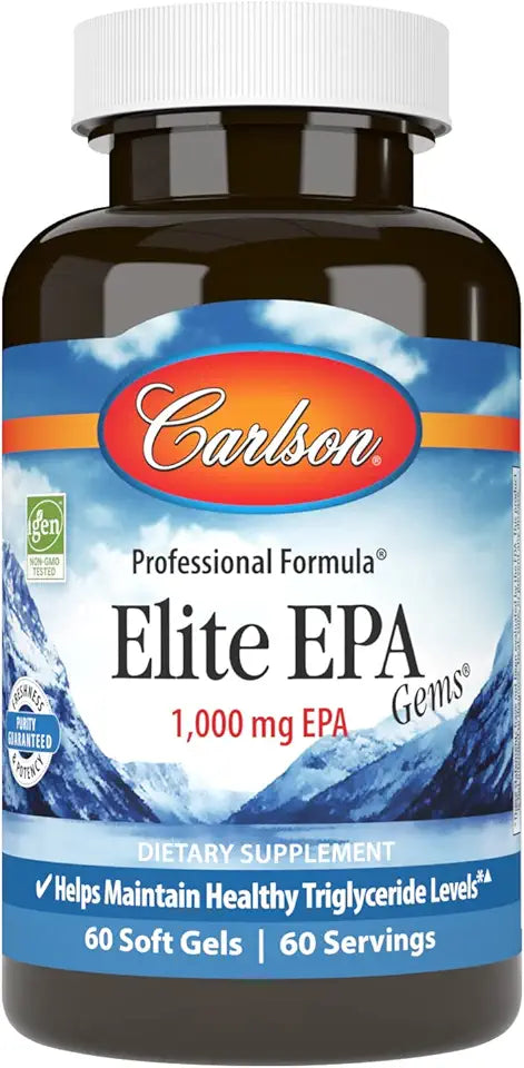 1000 mg EPA Wild-Caught Norwegian Fish Oil 60 Softgels G591