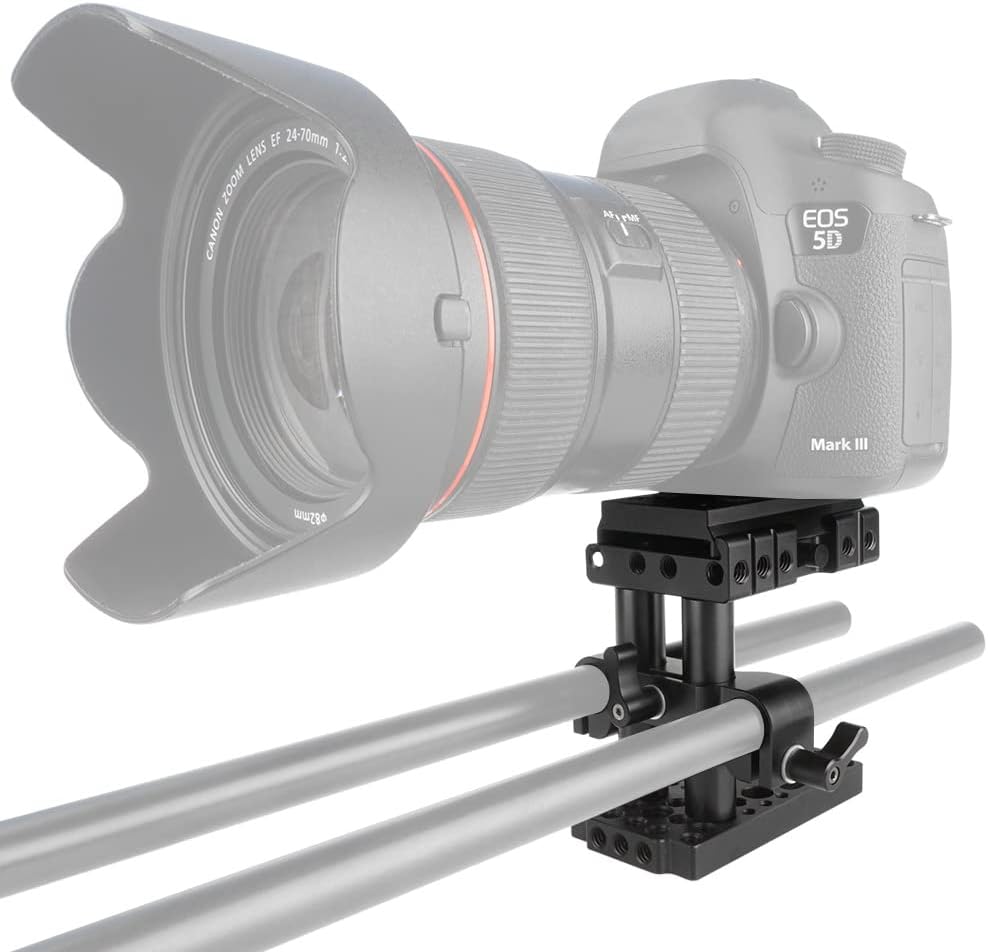 15mm Rail Riser Rig System Quick Release Base Kit with QR Plate Rod Riser Clamp Short Rods S798