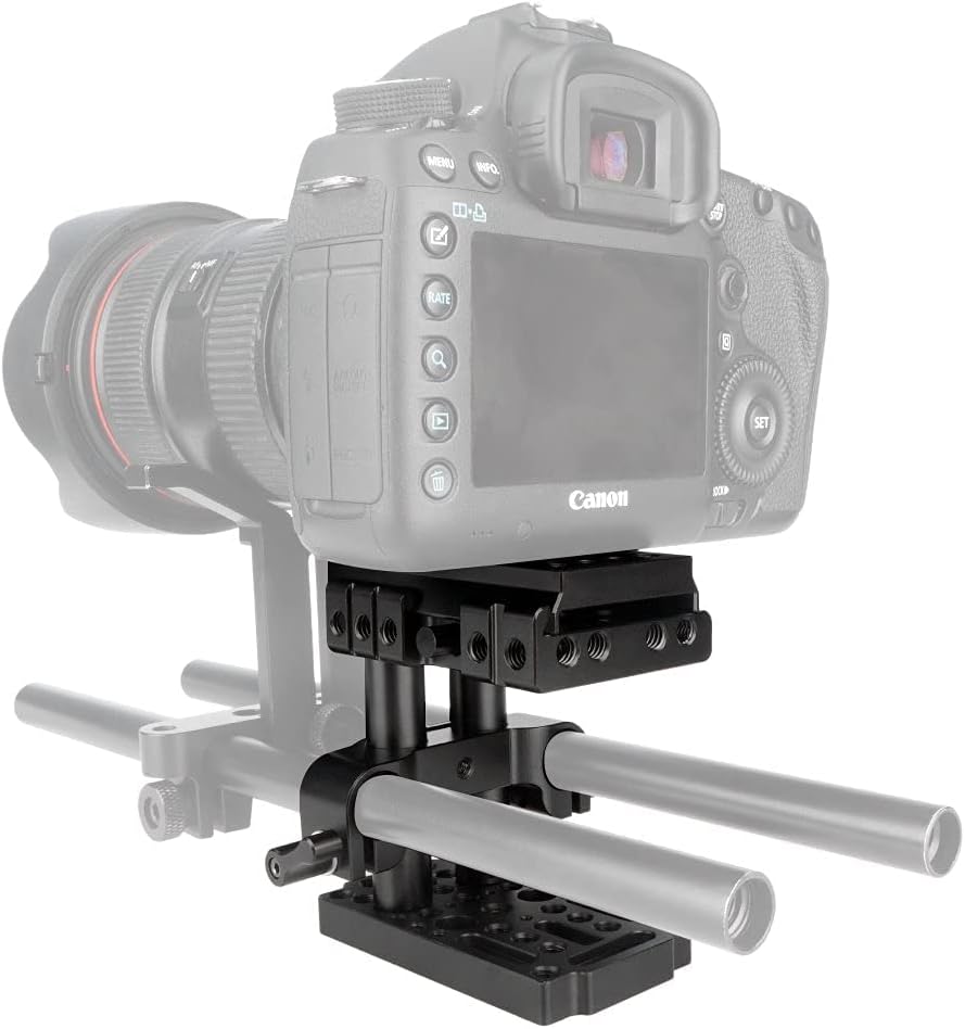 15mm Rail Riser Rig System Quick Release Base Kit with QR Plate Rod Riser Clamp Short Rods S798