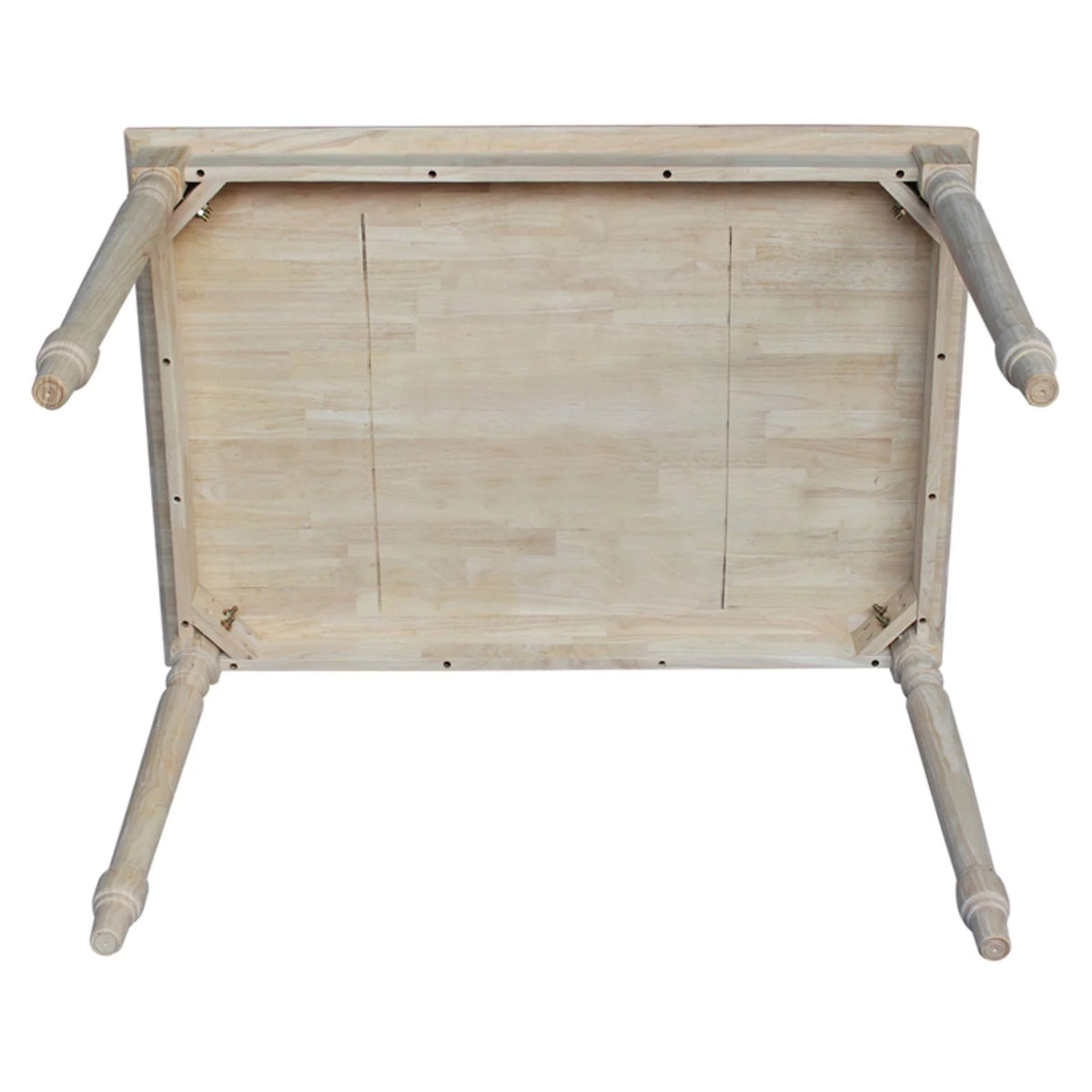 Solid Wood Top Table with Turned Legs K463948