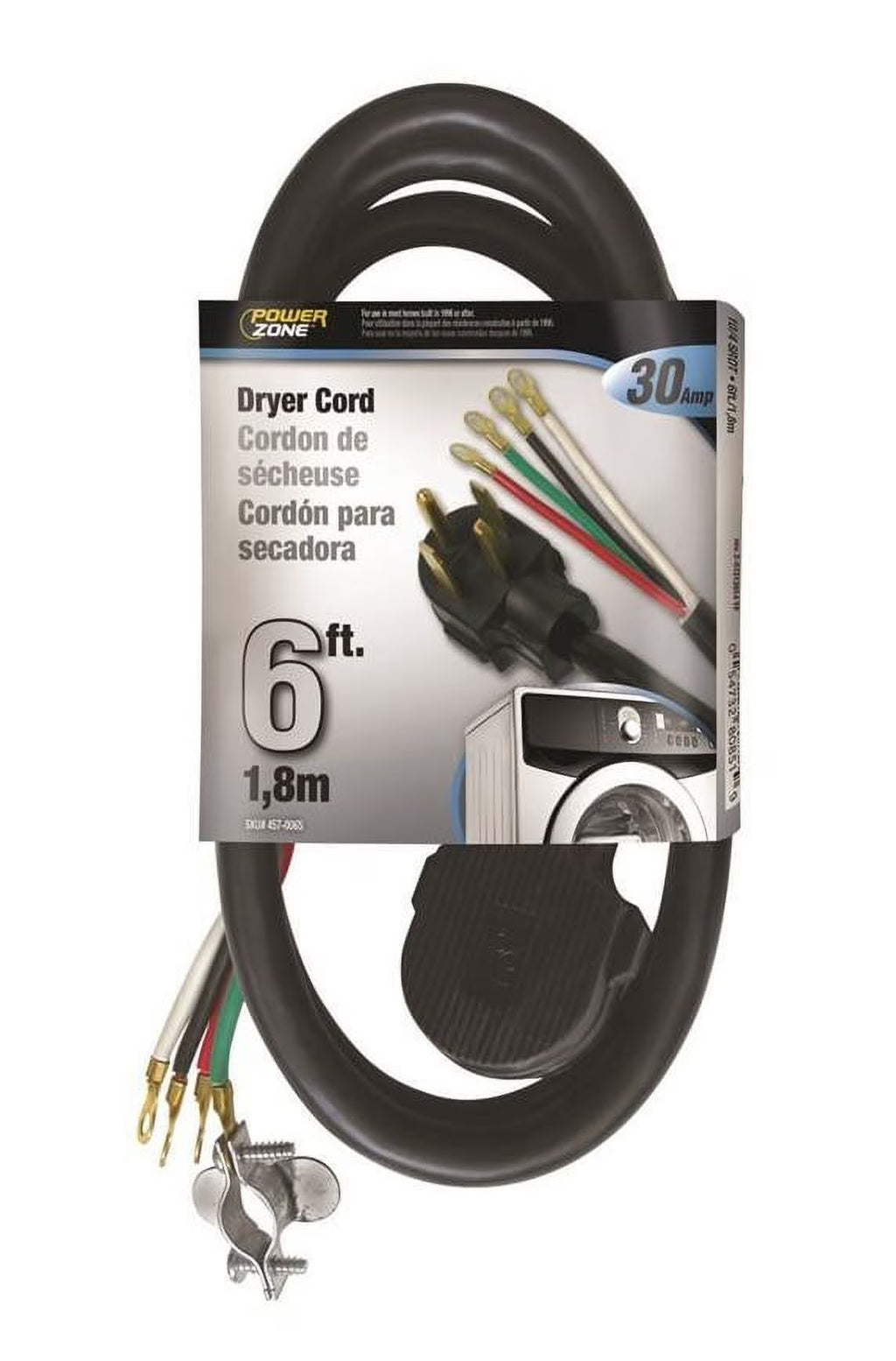 Black Dryer Cord O939