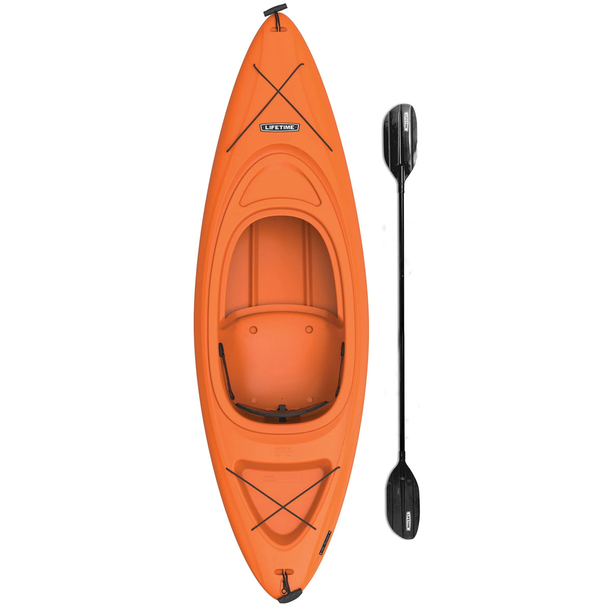 Orange 8 ft Sit-In Kayak with Paddle X518