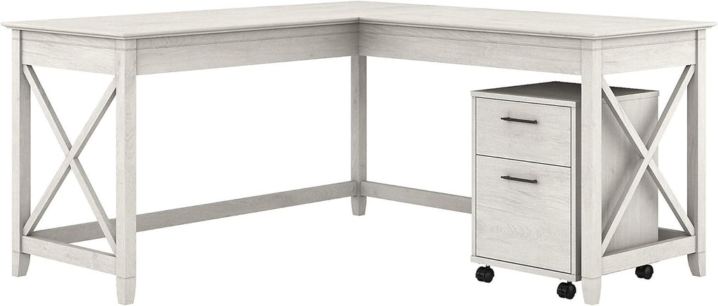 L Shaped Desk with 2 Drawer Mobile File Cabinet I39628