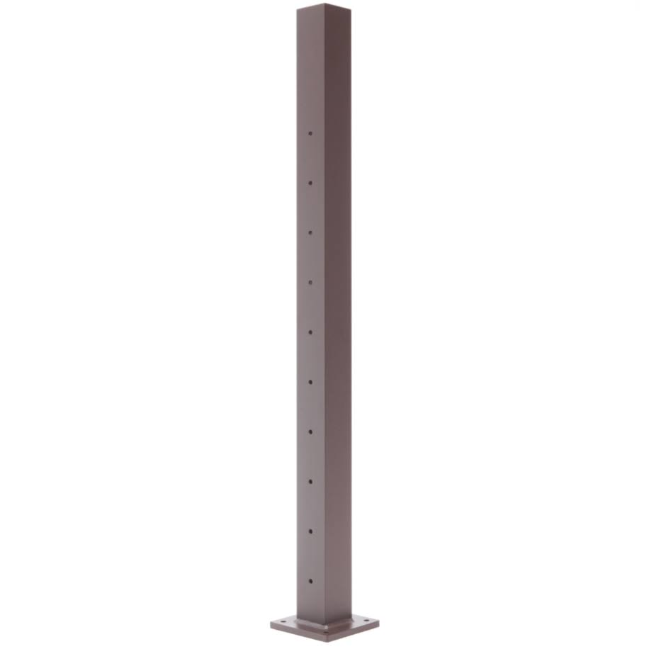 Weathered Brown Cable Stair Bottom Post E534564