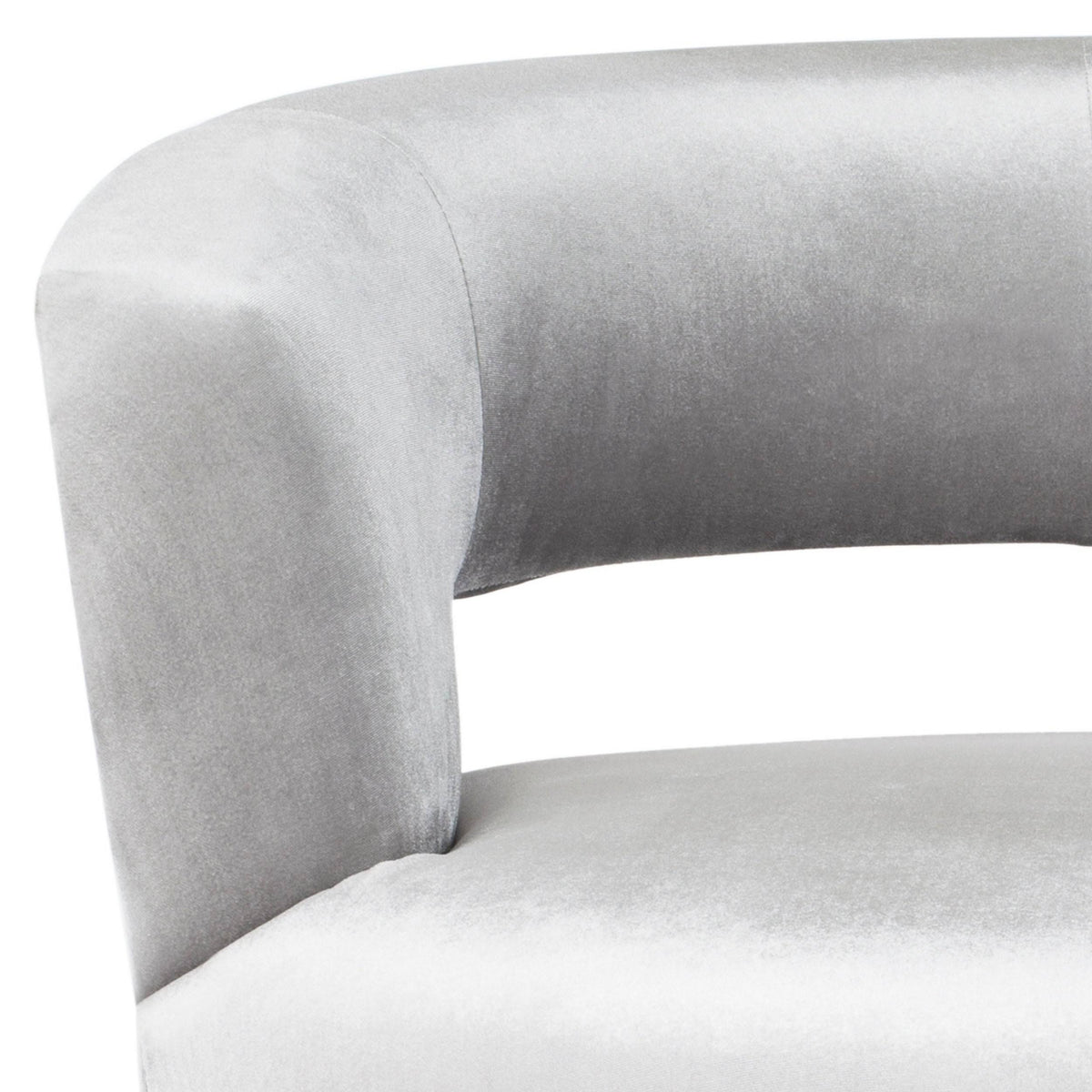 Light Grey Velvet Accent Chair K957