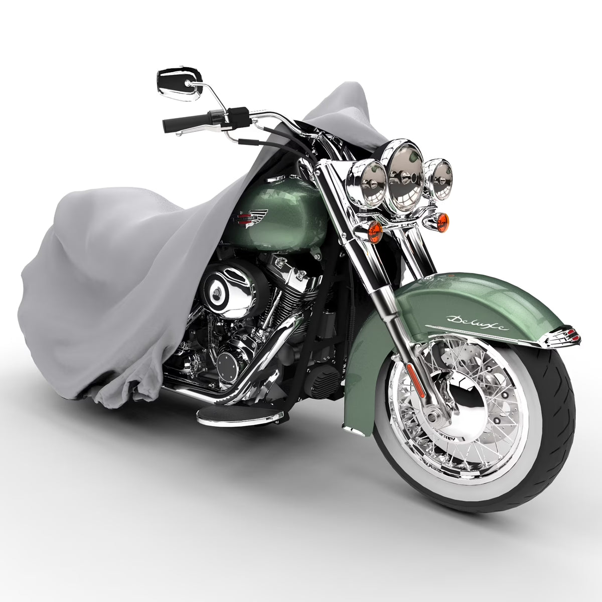 Gray Waterproof Motorcycle Cover F36556