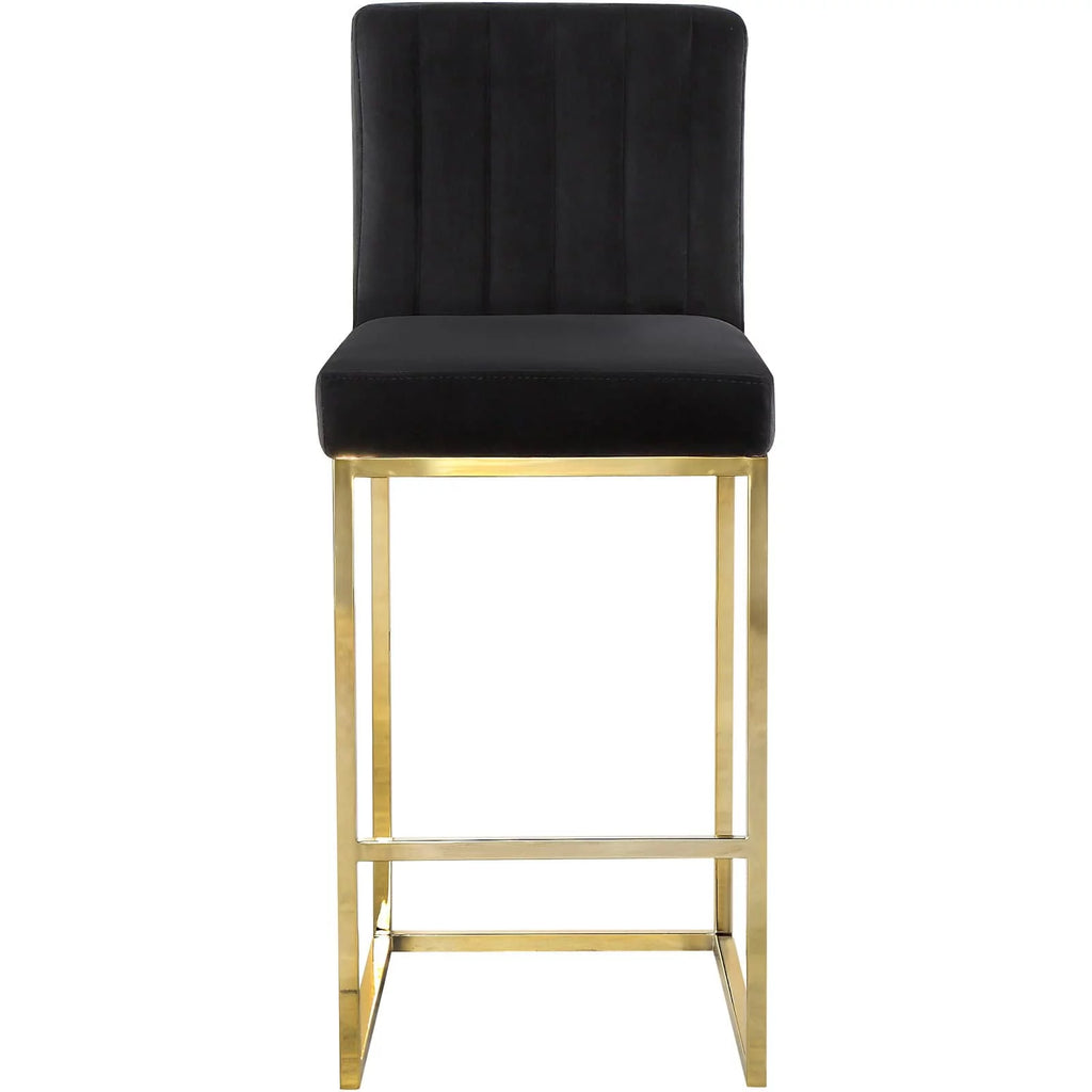 Gray Velvet Counter Stool V743378