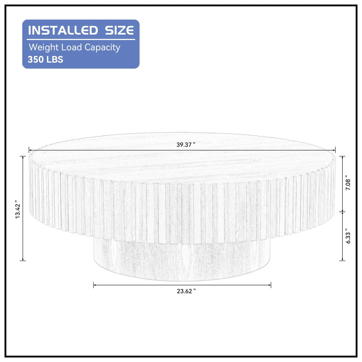 39.37'' Round MDF Coffee Table P283