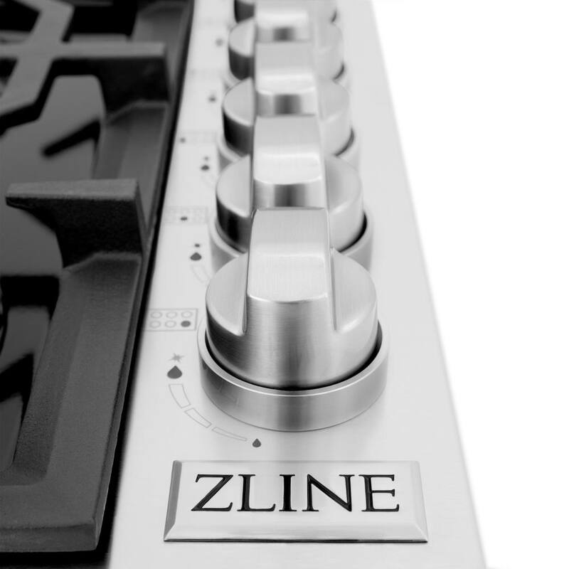 6 Burner Porcelain Gas Cooktop in Stainless Steel J9561