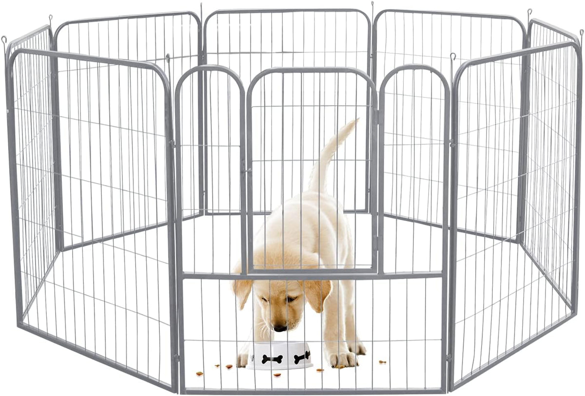 Dog Playpen Outdoor, 4/8/16 Panels, 24/40 Height, with Doors T24033