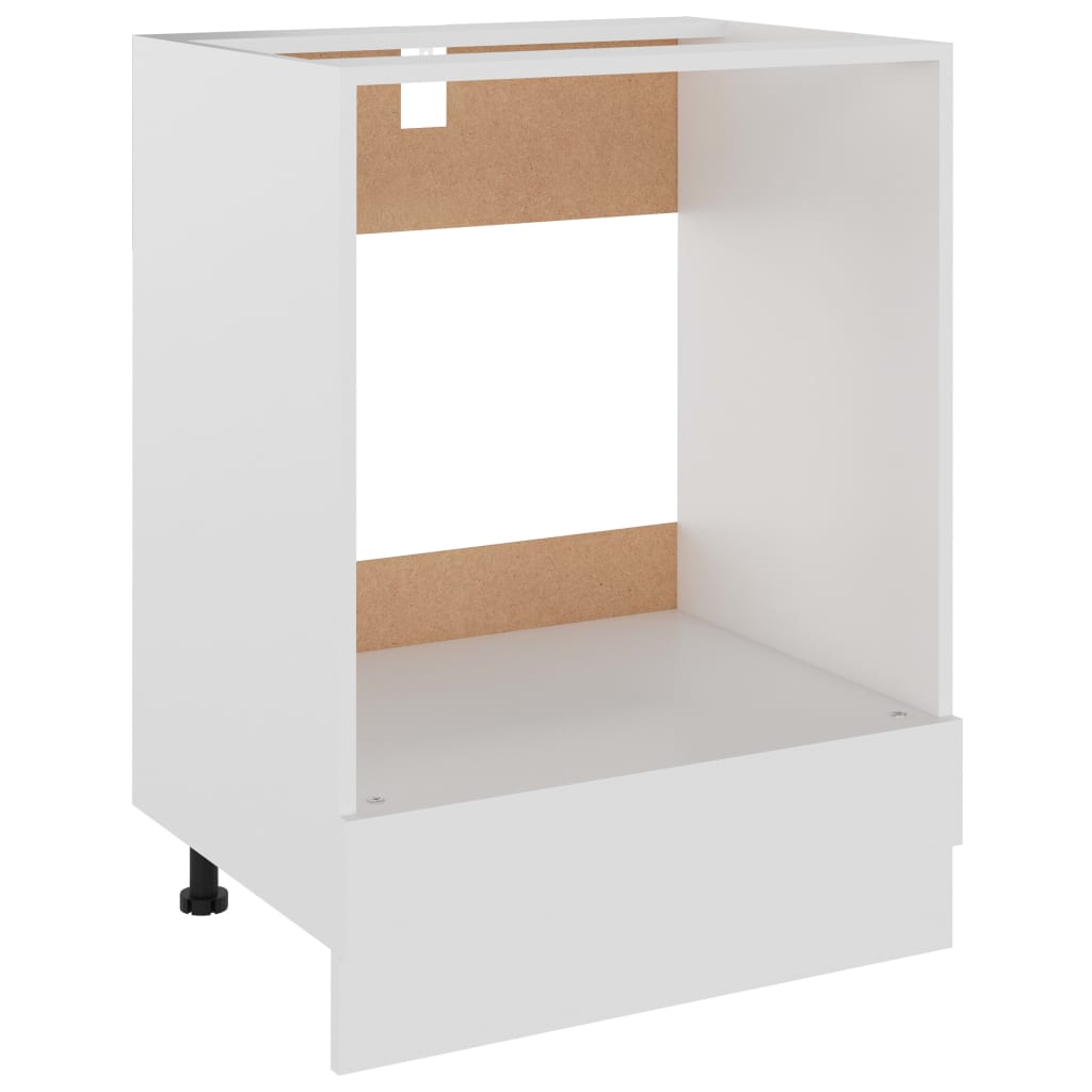 White Oven Cabinet Engineered Wood X71953