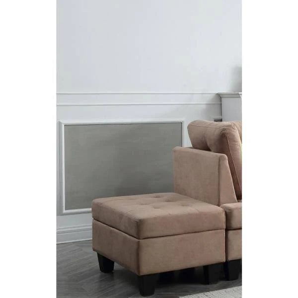 Beige Sectional Ottoman C87218